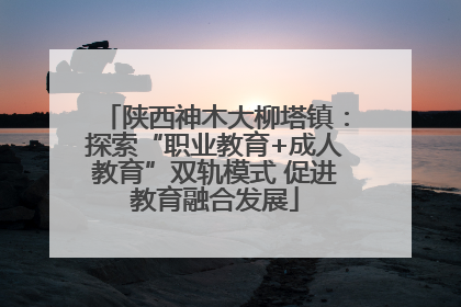 陕西神木大柳塔镇：探索“职业教育+成人教育”双轨模式 促进教育融合发展