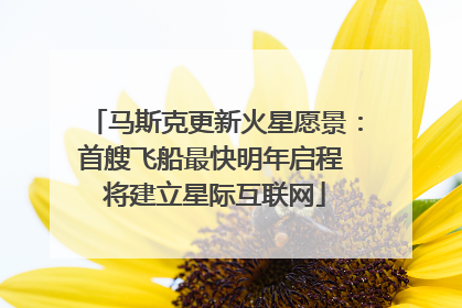 马斯克更新火星愿景：首艘飞船最快明年启程 将建立星际互联网