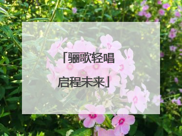 骊歌轻唱 启程未来