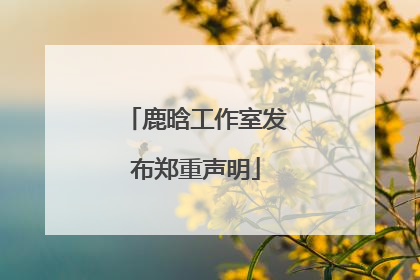 鹿晗工作室发布郑重声明