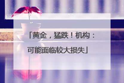黄金，猛跌！机构：可能面临较大损失