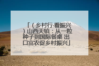 （乡村行·看振兴）山西天镇：从一粒种子到国际餐桌 出口富农促乡村振兴