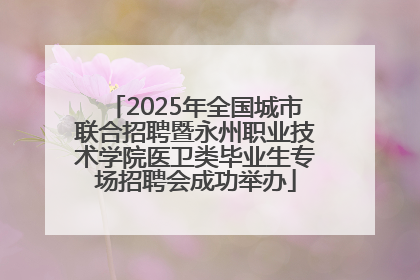 2025年全国城市联合招聘暨永州职业技术学院医卫类毕业生专场招聘会成功举办