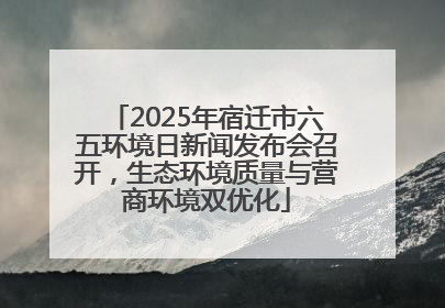 2025年宿迁市六五环境日新闻发布会召开，生态环境质量与营商环境双优化