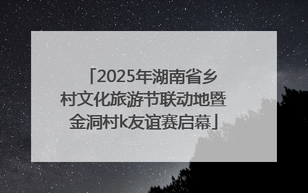 2025年湖南省乡村文化旅游节联动地暨金洞村k友谊赛启幕
