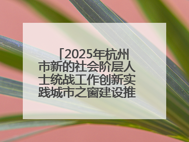 2025年杭州市新的社会阶层人士统战工作创新实践城市之窗建设推进会在拱墅召开