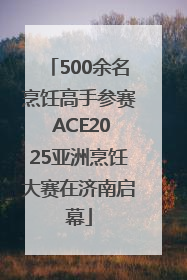 500余名烹饪高手参赛 ACE2025亚洲烹饪大赛在济南启幕