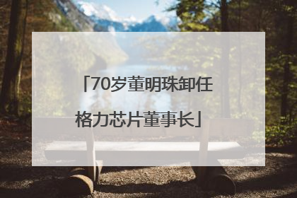 70岁董明珠卸任格力芯片董事长