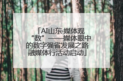 AI山东·媒体观“数”——媒体眼中的数字强省发展之路融媒体行活动启动