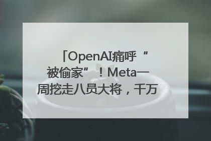 OpenAI痛呼“被偷家”！Meta一周挖走八员大将，千万美元薪酬战开打