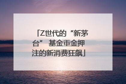 Z世代的“新茅台” 基金重金押注的新消费狂飙
